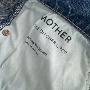 MOTHER Blue Ankle Cropped Jeans